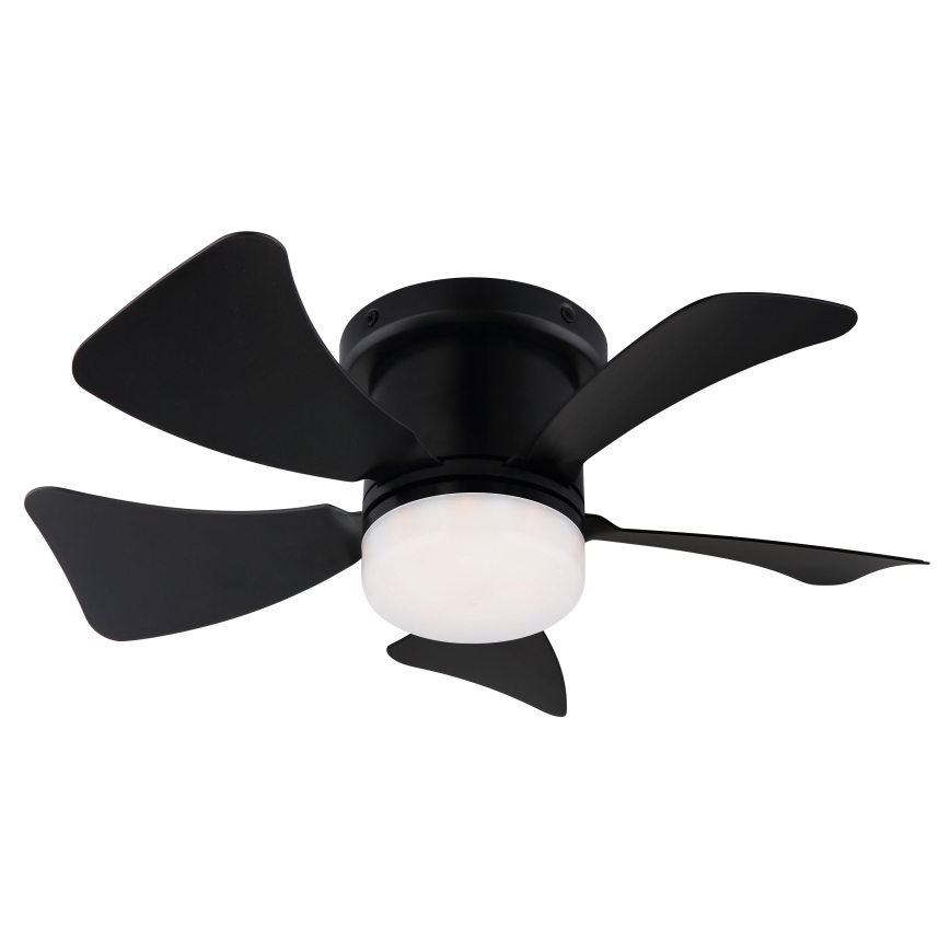 ZEVENTI - LED Aptumšojams griestu ventilators MUNDAKA LED/10W/230V 3000-6500K melna + tālvadības pults