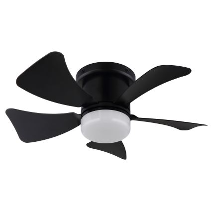 ZEVENTI - LED Aptumšojams griestu ventilators MUNDAKA LED/10W/230V 3000-6500K melna + tālvadības pults