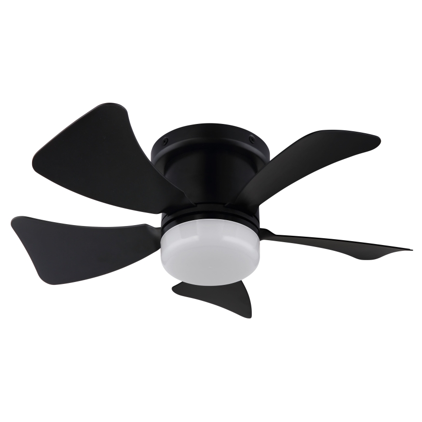ZEVENTI - LED Aptumšojams griestu ventilators MUNDAKA LED/10W/230V 3000-6500K melna + tālvadības pults