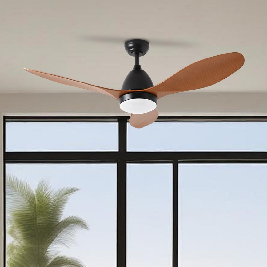 ZEVENTI - LED Aptumšojams griestu ventilators MURO LED/18W/230V 3000-6000K Wi-Fi Tuya melna + tālvadības pults
