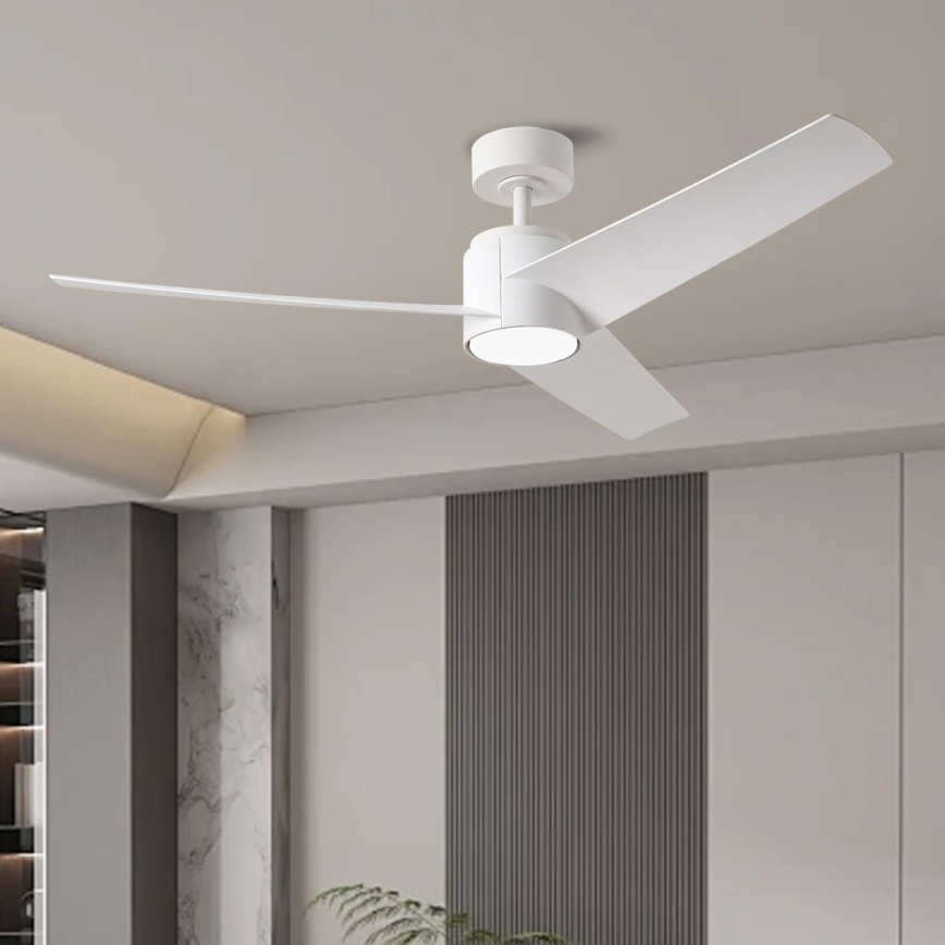 ZEVENTI - LED Aptumšojams griestu ventilators ORVIETO LED/18W/230V 3000-6000K Wi-Fi Tuya balta + tālvadības pults