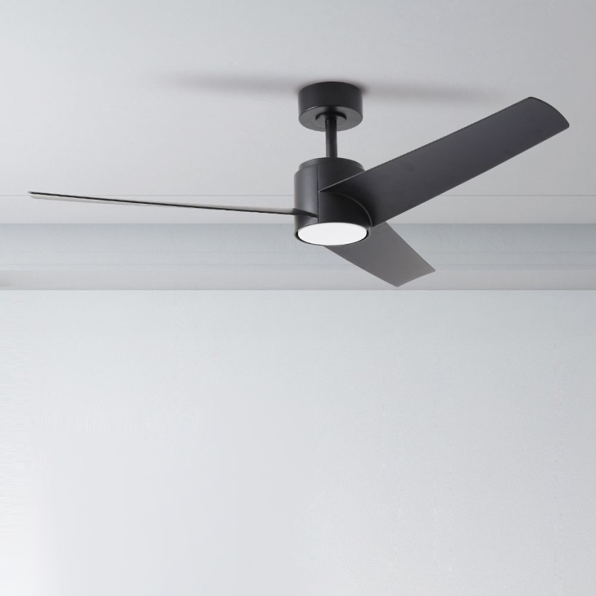 ZEVENTI - LED Aptumšojams griestu ventilators ORVIETO LED/18W/230V 3000-6000K Wi-Fi Tuya melna + tālvadības pults