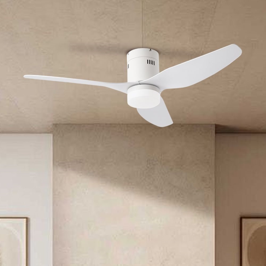 ZEVENTI - LED Aptumšojams griestu ventilators PADUA LED/18W/230V 3000-6000K Wi-Fi Tuya balta + tālvadības pults