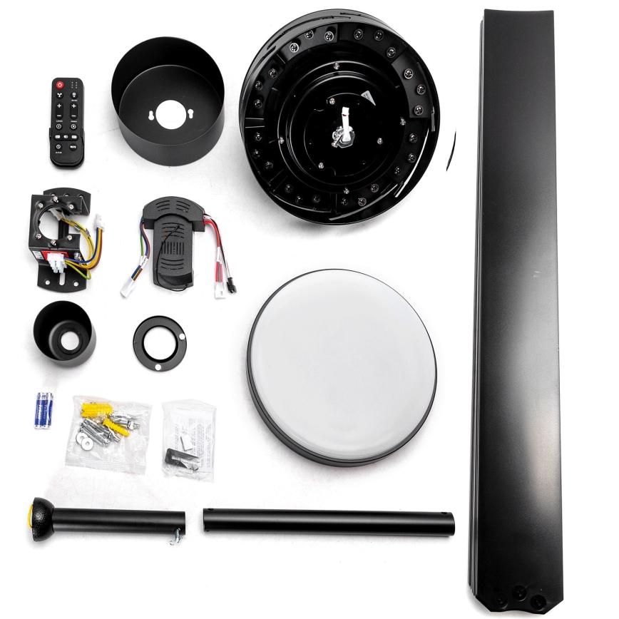 ZEVENTI - LED griestu ventilators WALKIKI ar regulējamu gaismas spilgtumu LED/24W/230V 2700-6500K 165 cm melns + tālvadība