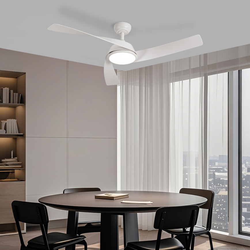 ZEVENTI - LED regulējams griestu ventilators AERYS LED/24W/230V 3000/4000/6000K Wi-Fi Tuya balts + tālvadības pults