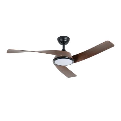 ZEVENTI - LED dimējams griestu ventilators AERYS LED/24W/230V 3000/4000/6000K Wi-Fi Tuya melns/rieksts + tālvadība