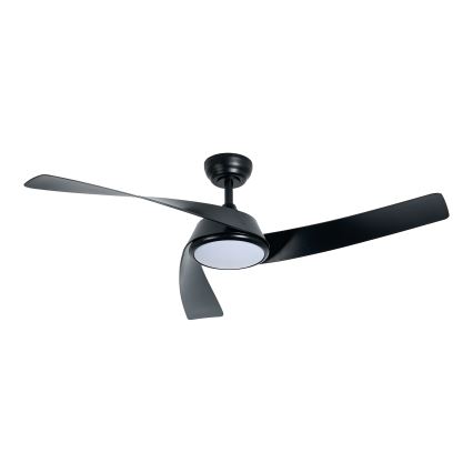 ZEVENTI - LED aptumšojams griestu ventilators AERYS LED/24W/230V 3000/4000/6000K Wi-Fi Tuya melns + tālvadības pults