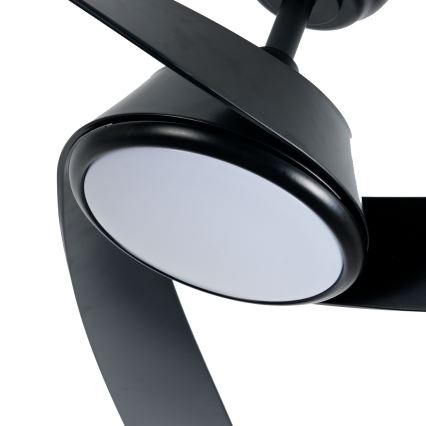 ZEVENTI - LED aptumšojams griestu ventilators AERYS LED/24W/230V 3000/4000/6000K Wi-Fi Tuya melns + tālvadības pults