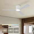 ZEVENTI - LED griestu ventilators AUREX ar regulējamu apgaismojumu LED/24W/230V 3000/4000/6000K Wi‑Fi Tuya balts + tālvadība
