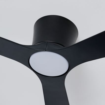 ZEVENTI - AUREX LED dimējams griestu ventilators LED/24W/230V 3000/4000/6000K Wi‑Fi Tuya melns + tālvadības pults