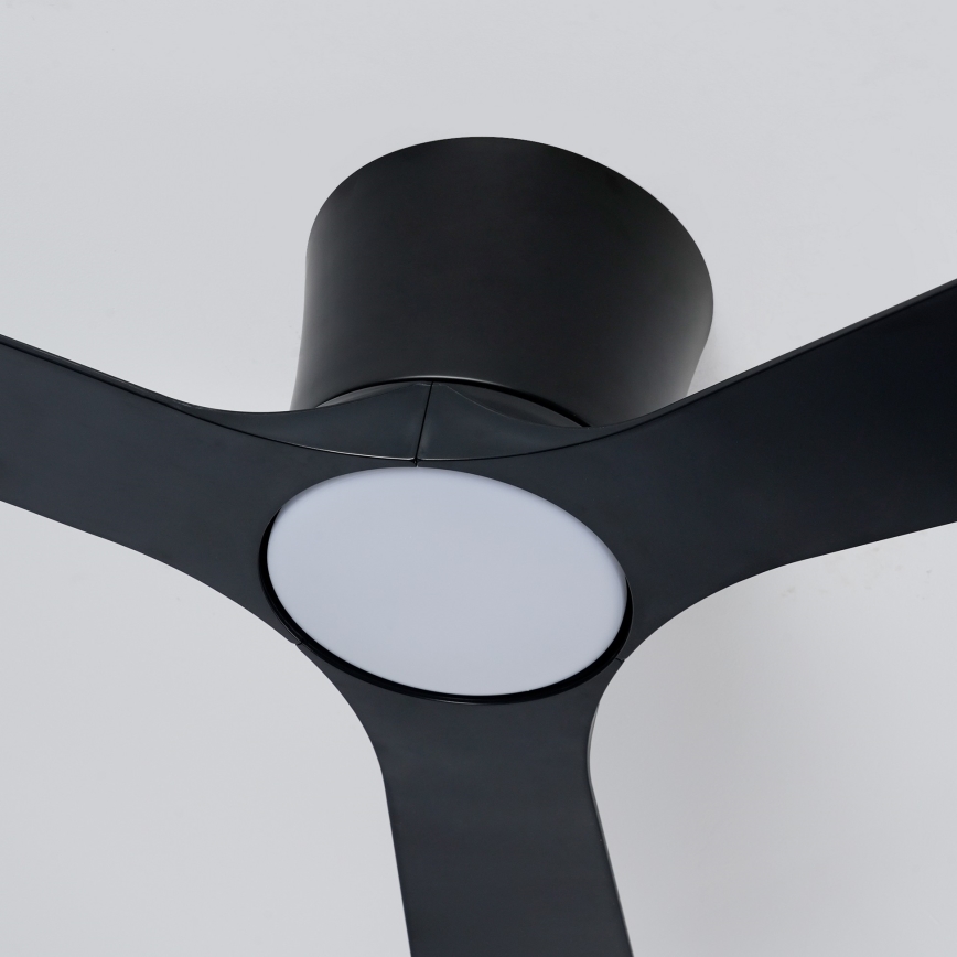 ZEVENTI - AUREX LED dimējams griestu ventilators LED/24W/230V 3000/4000/6000K Wi‑Fi Tuya melns + tālvadības pults