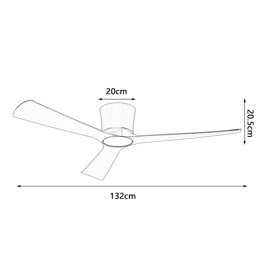 ZEVENTI - AUREX LED dimējams griestu ventilators LED/24W/230V 3000/4000/6000K Wi‑Fi Tuya melns + tālvadības pults