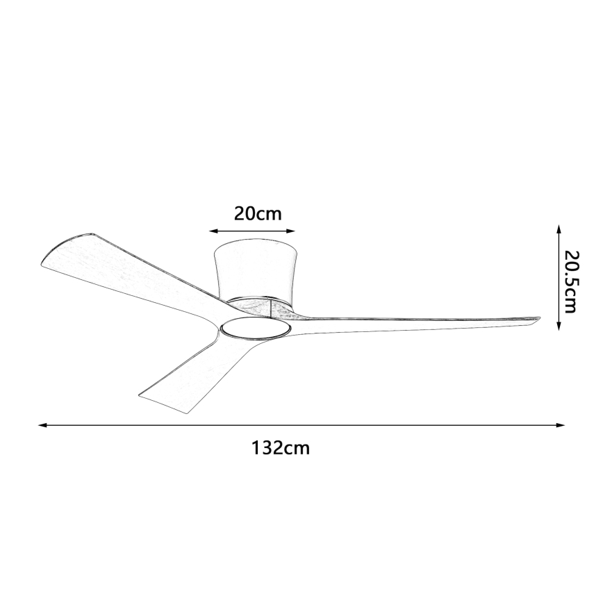 ZEVENTI - LED aptumšojams griestu ventilators AUREX LED/24W/230V 3000/4000/6000K Wi-Fi Tuya melns/valrieksts + tālvadības pults