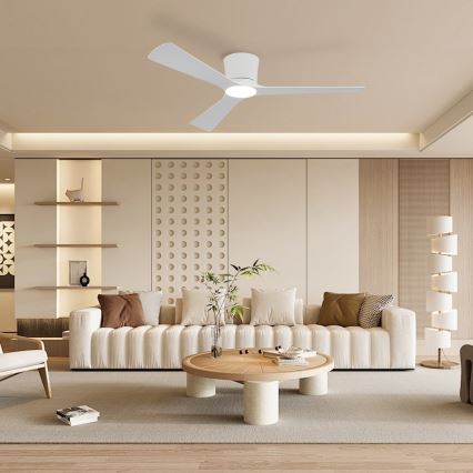 ZEVENTI - LED griestu ventilators AUREX ar regulējamu apgaismojumu LED/24W/230V 3000/4000/6000K Wi‑Fi Tuya balts + tālvadība
