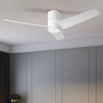 ZEVENTI - LED griestu ventilators BARROSA LED/18W/230V 3000/4000/6000K Wi-Fi Tuya, balts, ar tālvadības pulti