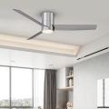 ZEVENTI - LED griestu ventilators BARROSA LED/18W/230V 3000/4000/6000K Wi-Fi Tuya matēts hroms + tālvadība