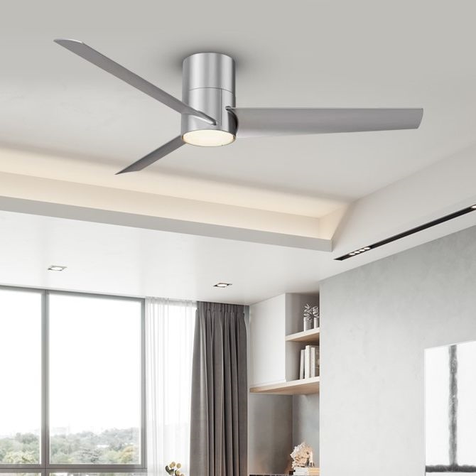 ZEVENTI - LED Griestu ventilators BARROSA LED/18W/230V 3000/4000/6000K Wi-Fi Tuya matēts hroms + tālvadības pults