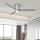 ZEVENTI - LED Griestu ventilators BARROSA LED/18W/230V 3000/4000/6000K Wi-Fi Tuya matēts hroms + tālvadības pults