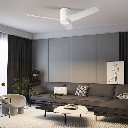 ZEVENTI - LED Griestu ventilators BARROSA LED/18W/230V 3000/4000/6000K Wi-Fi Tuya balta + tālvadības pults