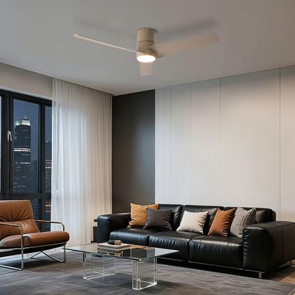 ZEVENTI - LED griestu ventilators BARROSA LED/18W/230V 3000/4000/6000K Wi‑Fi Tuya bēšs + tālvadība