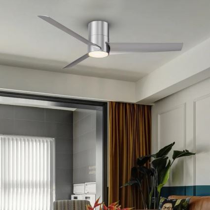 ZEVENTI - LED Griestu ventilators BARROSA LED/18W/230V 3000/4000/6000K Wi-Fi Tuya matēts hroms + tālvadības pults
