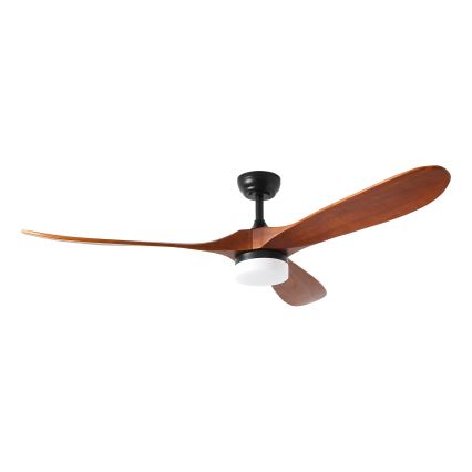 ZEVENTI - LED Aptumšojams griestu ventilators GINOSA LED/18W/230V 3000-6000K Wi-Fi Tuya melna/ozols + tālvadības pults