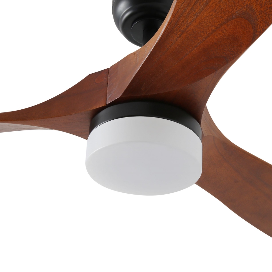 ZEVENTI - LED Aptumšojams griestu ventilators GINOSA LED/18W/230V 3000-6000K Wi-Fi Tuya melna/ozols + tālvadības pults