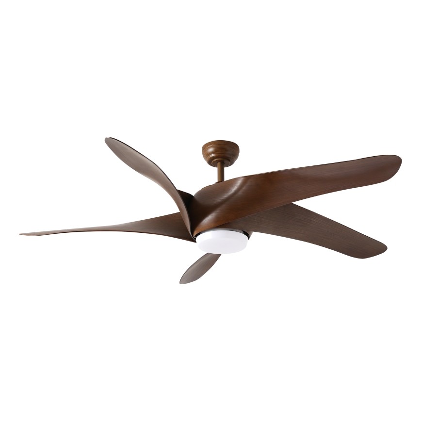 ZEVENTI - LED Aptumšojams griestu ventilators LUCCA LED/18W/230V 3000-6000K Wi-Fi Tuya brūna + tālvadības pults