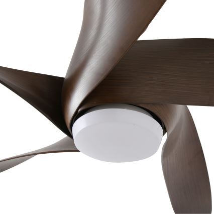 ZEVENTI - LED Aptumšojams griestu ventilators LUCCA LED/18W/230V 3000-6000K Wi-Fi Tuya brūna + tālvadības pults