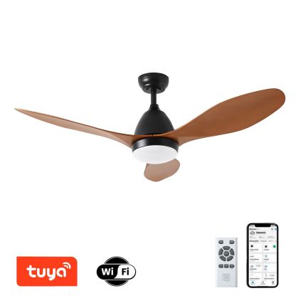 ZEVENTI - LED Aptumšojams griestu ventilators MURO LED/18W/230V 3000-6000K Wi-Fi Tuya melna + tālvadības pults