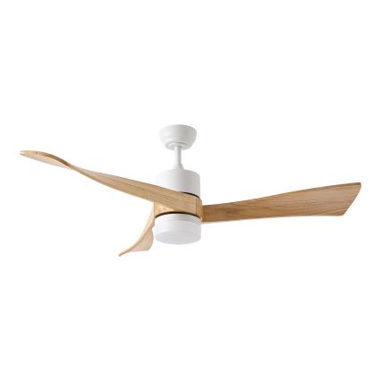 ZEVENTI - LED Aptumšojams griestu ventilators NATURITO LED/18W/230V 3000-6000K Wi-Fi Tuya balta/ozols + tālvadības pults