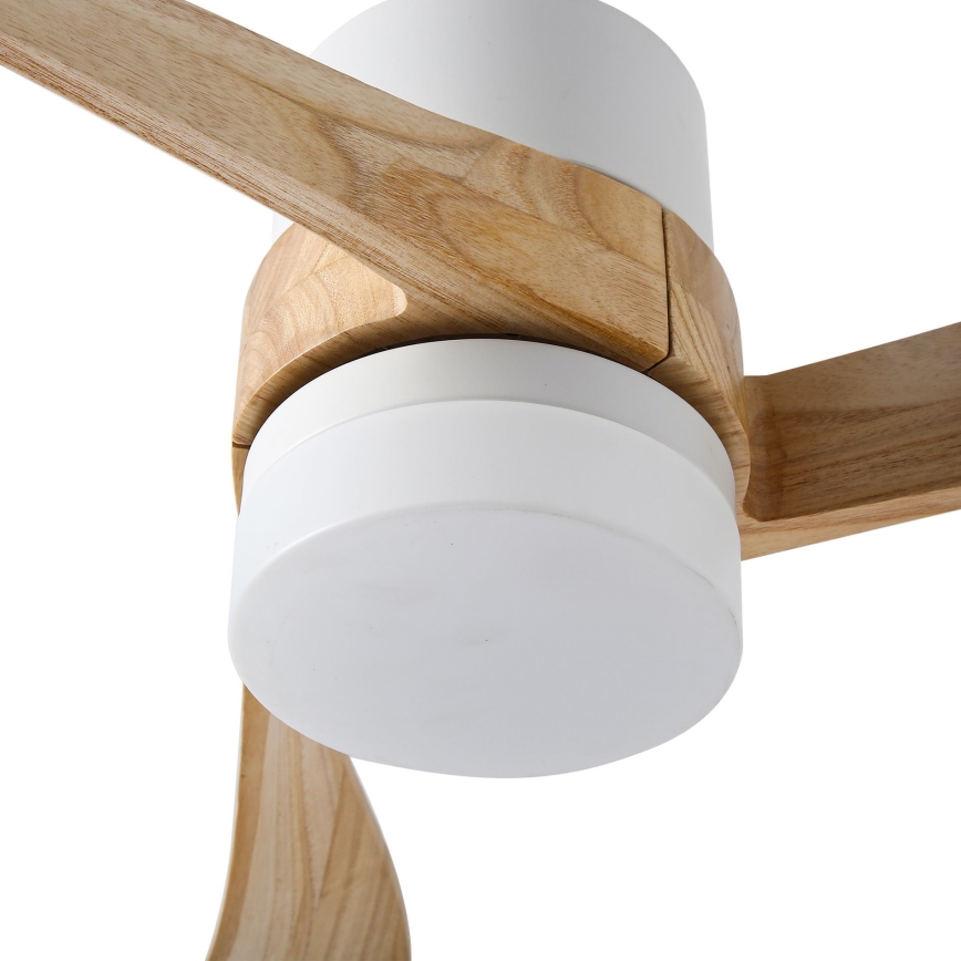 ZEVENTI - LED Aptumšojams griestu ventilators NATURITO LED/18W/230V 3000-6000K Wi-Fi Tuya balta/ozols + tālvadības pults