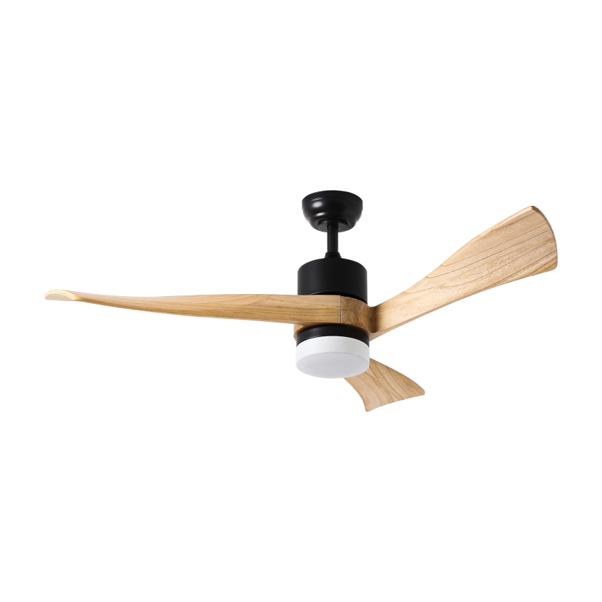 ZEVENTI - LED griestu ventilators NATURITO LED/18W/230V 3000/4000/6000K Wi-Fi Tuya melns/ozols + ar tālvadības pulti