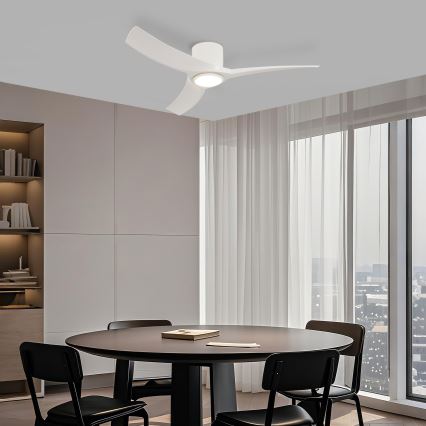 ZEVENTI - LED aptumšojams griestu ventilators ORBITO LED/24W/230V 3000/4000/6000K Wi-Fi Tuya balts + tālvadības pults