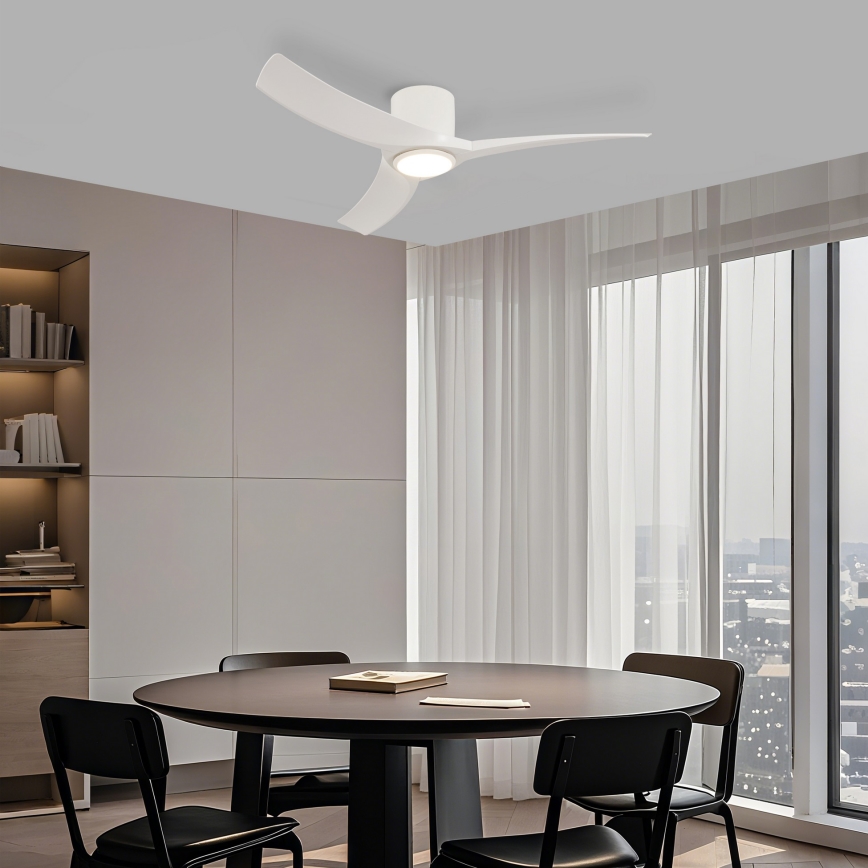 ZEVENTI - LED aptumšojams griestu ventilators ORBITO LED/24W/230V 3000/4000/6000K Wi-Fi Tuya balts + tālvadības pults