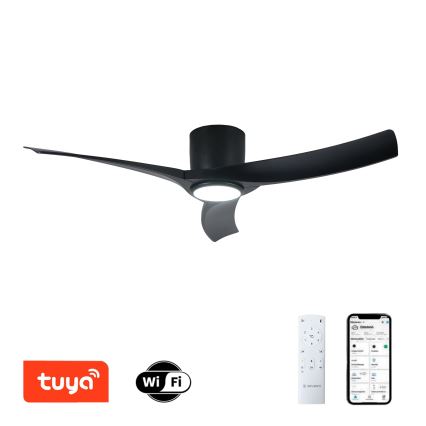 ZEVENTI - LED regulējams griestu ventilators ORBITO LED/24W/230V 3000/4000/6000K Wi-Fi Tuya melns + tālvadības pults