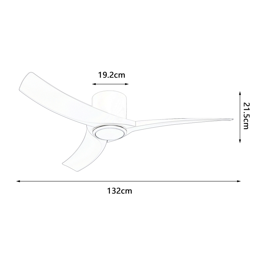 ZEVENTI - LED regulējams griestu ventilators ORBITO LED/24W/230V 3000/4000/6000K Wi-Fi Tuya melns + tālvadības pults