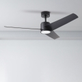 ZEVENTI - LED griestu ventilators ORVIETO LED/18W/230V 3000-6000K Wi-Fi Tuya melns + tālvadība