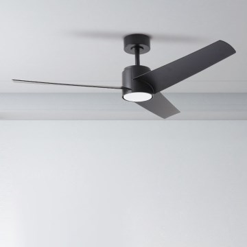 ZEVENTI - LED griestu ventilators ORVIETO LED/18W/230V 3000-6000K Wi-Fi Tuya melns + tālvadība