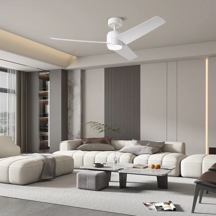 ZEVENTI - LED Aptumšojams griestu ventilators ORVIETO LED/18W/230V 3000-6000K Wi-Fi Tuya balta + tālvadības pults