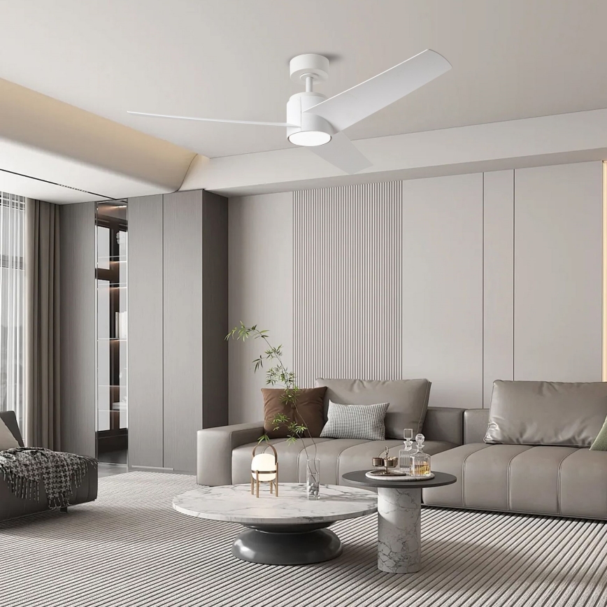 ZEVENTI - LED Aptumšojams griestu ventilators ORVIETO LED/18W/230V 3000-6000K Wi-Fi Tuya balta + tālvadības pults