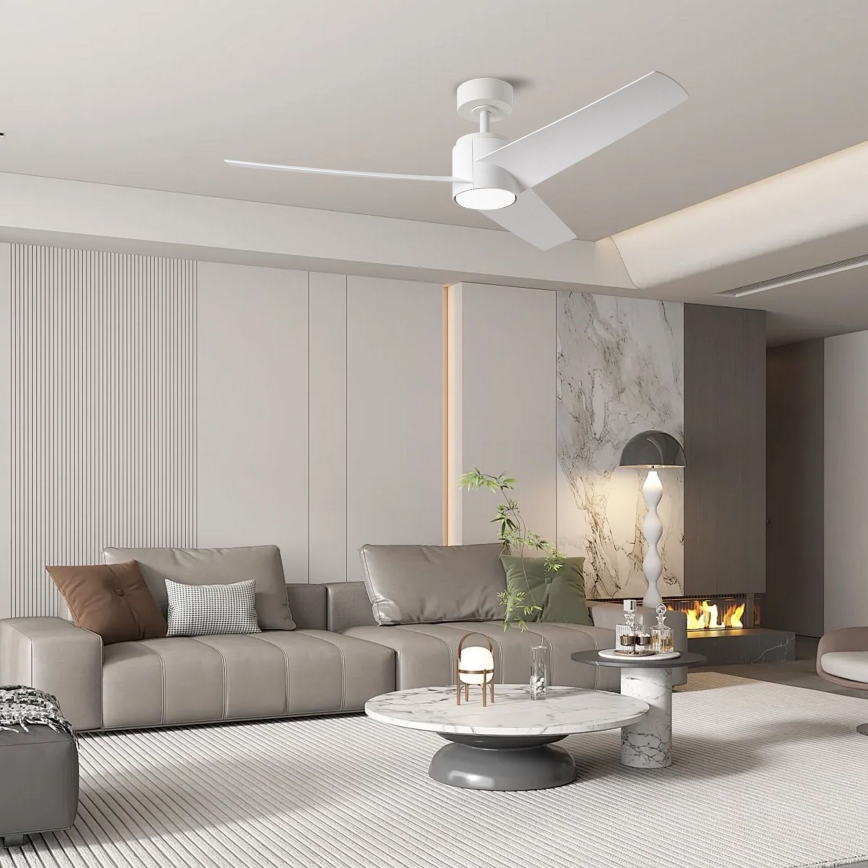 ZEVENTI - LED Aptumšojams griestu ventilators ORVIETO LED/18W/230V 3000-6000K Wi-Fi Tuya balta + tālvadības pults