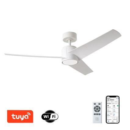 ZEVENTI - LED griestu ventilators ORVIETO LED/18W/230V 3000/4000/6000K Wi-Fi Tuya balts + tālvadības pults