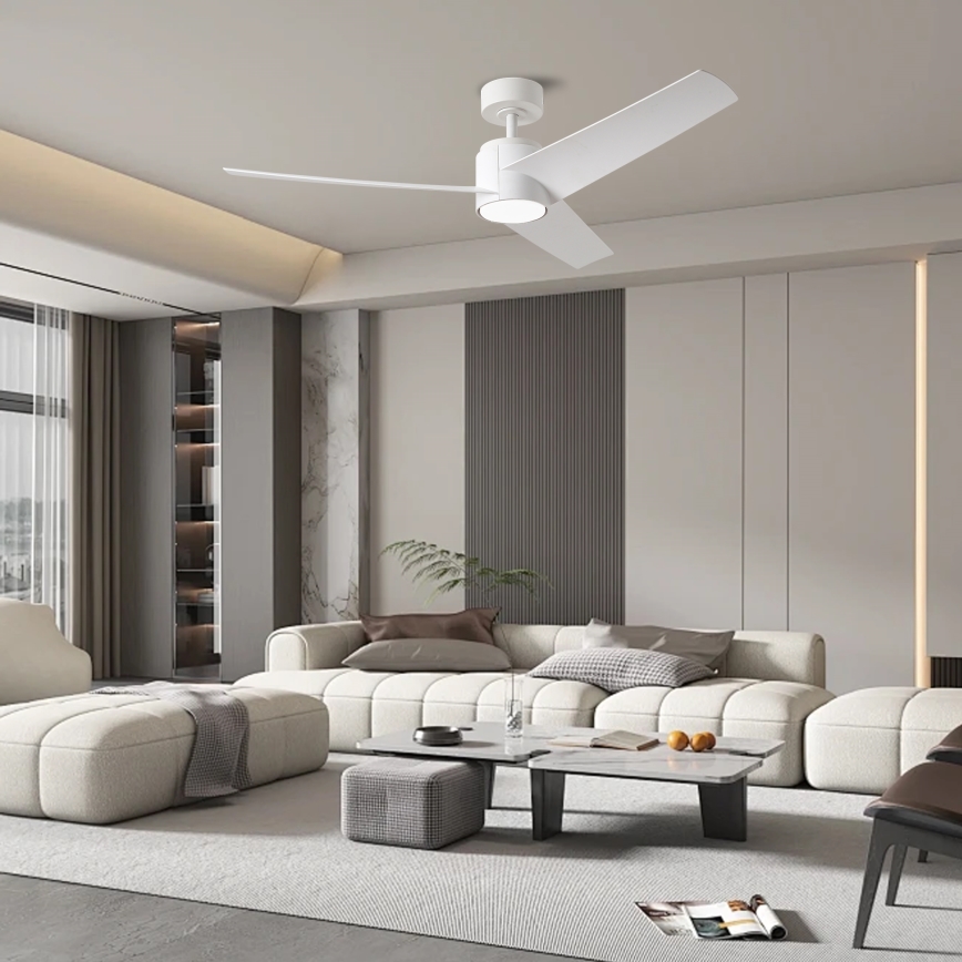 ZEVENTI - LED griestu ventilators ORVIETO LED/18W/230V 3000-6000K Wi-Fi Tuya balts + tālvadība
