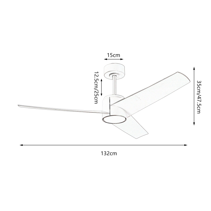 ZEVENTI - LED Aptumšojams griestu ventilators ORVIETO LED/18W/230V 3000-6000K Wi-Fi Tuya melna + tālvadības pults