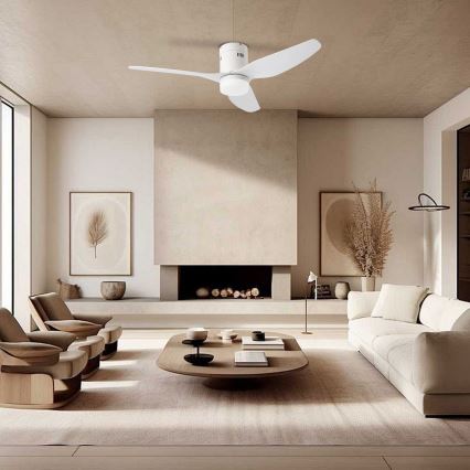 ZEVENTI - LED Aptumšojams griestu ventilators PADUA LED/18W/230V 3000-6000K Wi-Fi Tuya balta + tālvadības pults
