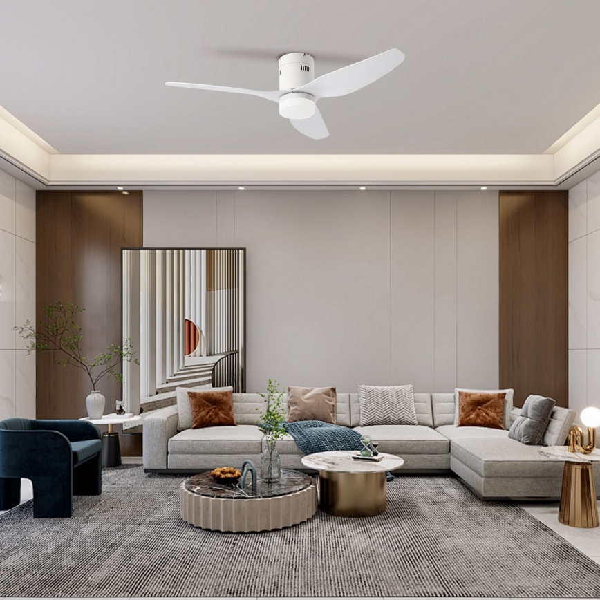 ZEVENTI - LED Aptumšojams griestu ventilators PADUA LED/18W/230V 3000-6000K Wi-Fi Tuya balta + tālvadības pults