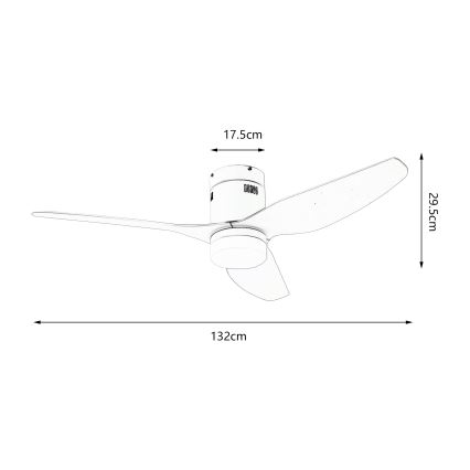ZEVENTI - LED Aptumšojams griestu ventilators PADUA LED/18W/230V 3000-6000K Wi-Fi Tuya balta + tālvadības pults