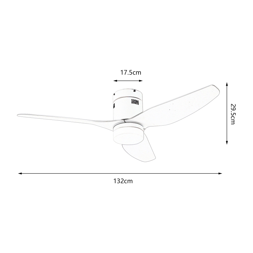 ZEVENTI - LED Aptumšojams griestu ventilators PADUA LED/18W/230V 3000-6000K Wi-Fi Tuya balta + tālvadības pults