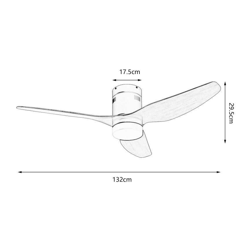 ZEVENTI - LED griestu ventilators PADUA LED/18W/230V 3000/4000/6000K Wi-Fi Tuya balts/brūns + ar tālvadības pulti